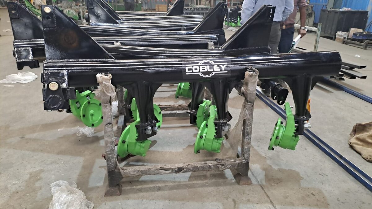 Cobley plough mounted on a tractor